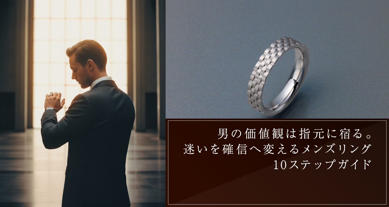男の価値観は指元に宿る。迷いを確信へ変えるメンズリング10