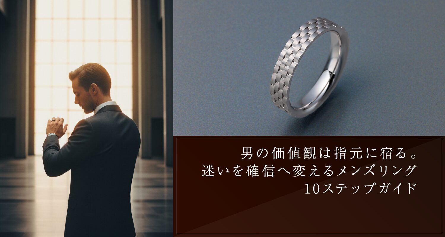 男の価値観は指元に宿る。迷いを確信へ変えるメンズリング10ステップガイド